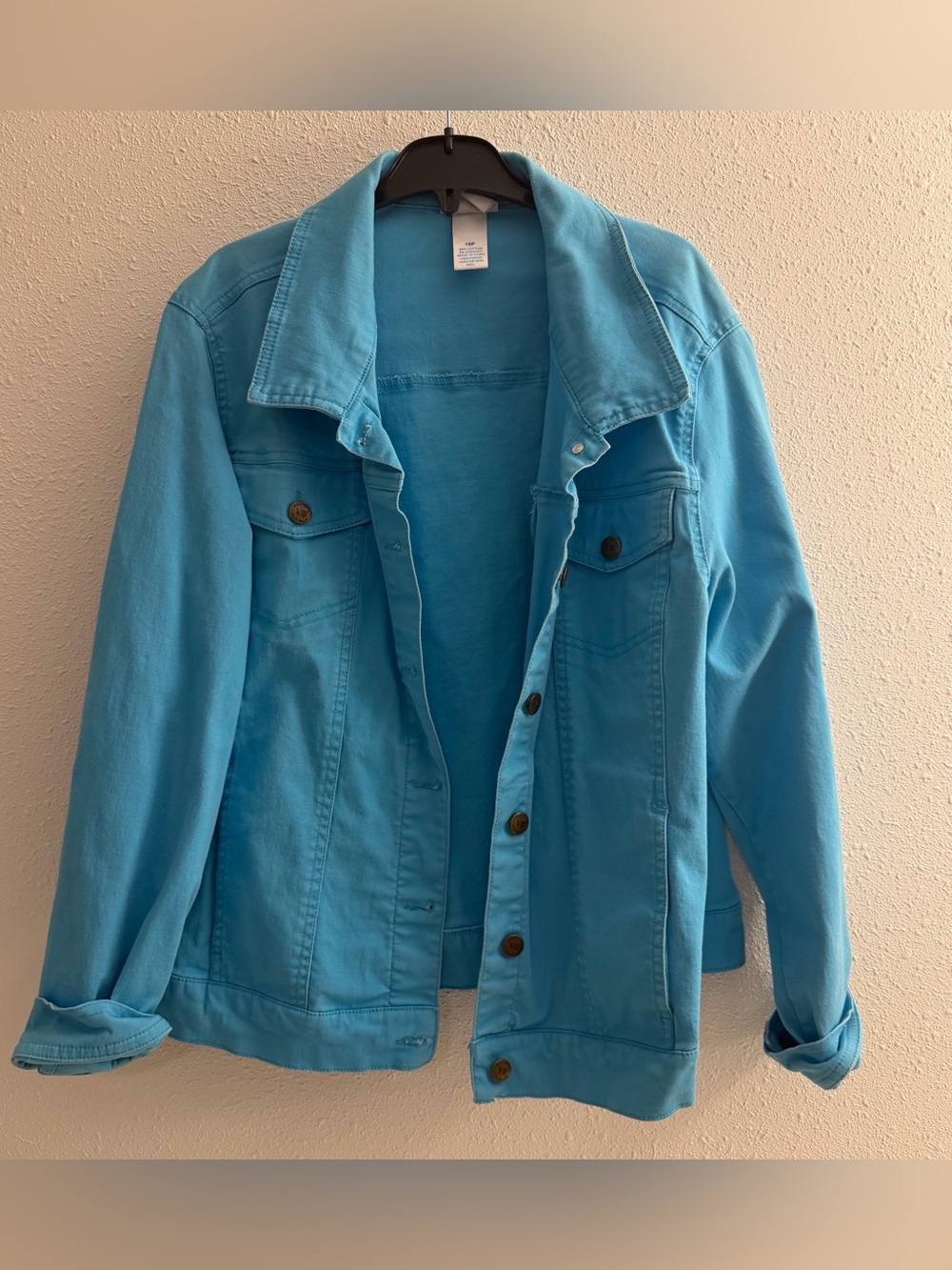 Women’s Light Blue Denim Jean Jacket - Casual Button-Front